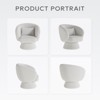 Lirago Light Gray Swivel Accent Chair - Modern Upholstered Barrel Chair with 360° Swivel, Dimensions 30.00"x27.60"x31.00" - 3 of 4
