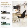 ACEPANO 5-Pieces Extendable Round Accent Dining Coffee Table Sets With Dining Chairs-White+Black - 4 of 4