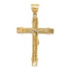 Black Bow Jewelry Men's 14k Two Tone Gold & CZ Extra Large Crucifix Pendant, 38 x 64mm - 3 of 4