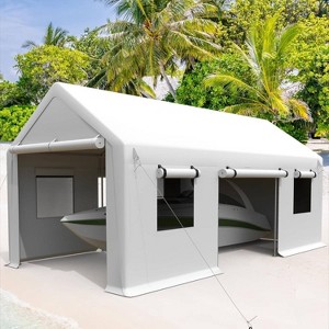 GustoWave 13x20x10ft Waterproof UV-Resistant Heavy-Duty Canopy Carport Shelter - 1 of 4