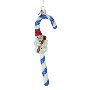 Morawski 7.0 Inch Snowman Candy Cane. Ornament Christmas Stripe Sweet Tree Ornaments - 1 of 3