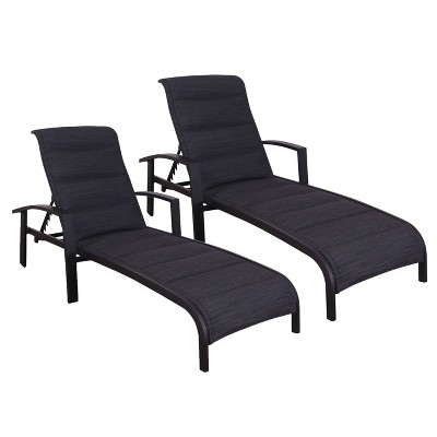 Courtyard Casual Santorini Padded Sling Chaise Lounge  Price is for 2 Chaise Lounges Alum frame in powder coating