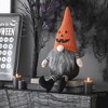 Whisen Fabric Sitting Gnome with Orange Knit Hat, Halloween Decoration - Black & Orange - 2 of 4