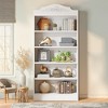 Kumasinova Modern 72 Inch Book Shelf Wall Corner Etagere Bookcase Freestanding for Living Room,Bedroom,Office,White - 2 of 4