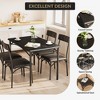Upholstered Chairs, Rectangular Table for Small Spaces, Kitchen & Dining Room - 4 of 4