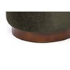 Nordlys Bouclé Pouf with Wooden Base Vintage Style Upholstery Living Room - 3 of 4