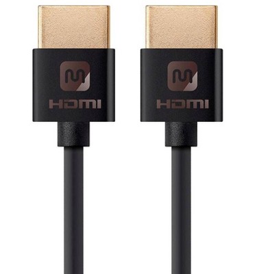 Monoprice High Speed HDMI Cable - 0.5 Feet - Black | 4K@60Hz, HDR, 18Gbps, 36AWG, YUV 4:4:4 - Ultra Slim Series