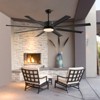 VEVOR 72 Inch Ceiling Fan with Light, 6-Speed Remote Control, Dimmable 3-Color Temperature, Reversible DC Motor, Modern Low Profile Flush Mount Fan - 2 of 4