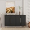 TiramisuBest Wood Modern Buffet Cabinet with Storage, Fluted Sideboard Large Buffet with Adjustable Shelves, Credenza, Accent Cabinet Console Table - 2 of 4