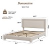 Dyonery  Boucle Bed Frame,Upholstered Teddy Fabric Bed Frame, Soft Rounded Corners, Adjustable Headboard, Easy Assembly - 2 of 4