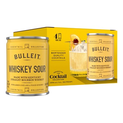 Bulleit Bourbon Sour Whiskey - 4pk/100ml Cans