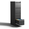 NicBex Modern File Cabinet with Lock, Vertical Metal Filing Cabinets with Drawers and Anti-Tilt Design,Office Cabinet for Home, Office,Black/White - 4 of 4