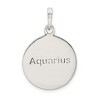 Black Bow Jewelry Sterling Silver Aquarius the Water Bearer Zodiac Embossed Pendant - 3 of 4