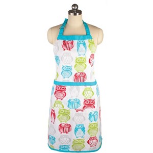 MU Kitchen Adjustable Cotton Designer Apron, 35-Inches, Happy Owls - 1 of 1