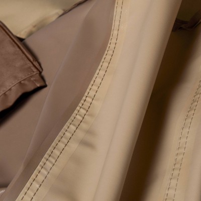 Classic Beige and Brown Waterproof Gas Grill Cover with Buckle Closure