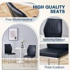 Vynxaria Luxury Simple Chair Set - 6 White PU High Resilience Dining Chairs with Silver Metal Legs - 3 of 4