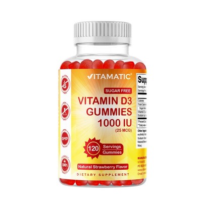 Sugar Free Vitamin D3 1000 IU - 120 Gummies
