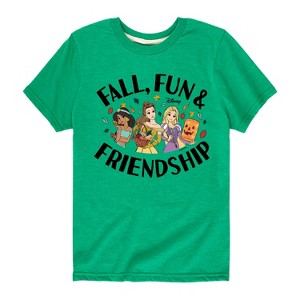 Girls' - Disney Princess - Fall, Fun & Friendship Short Sleeve Graphic T-Shirt - 1 of 4