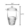 FONTOI 2.5 Quarts Water Pitcher with Lid, Swirl Cut Unbreakable Lemon Kettle, Drink Pitcher, Juice Pitcher with Spout BPA Free, Clear, 10"*8"*6" - 3 of 4
