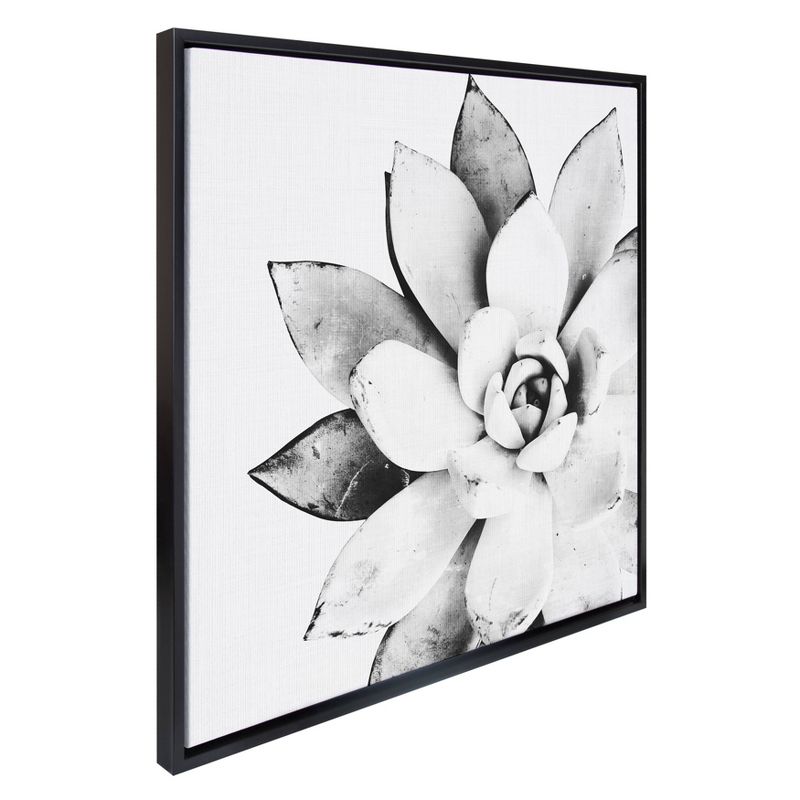 30&#34; x 30&#34; Sylvie Succulent Framed Canvas by Simon Te Tai Black - Kate and Laurel, 3 of 8