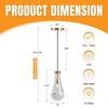 DAKAFUL Industrial-Style Chandelier With Clear Raindrop Glass Shades,E12 Base Adjustable Height Pendant Light for Dining,Entryway - 4 of 4