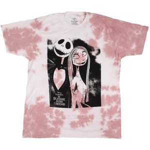 Womens Nightmare Before Christmas Jack and Sally Portrait Boyfriend T-Shirt Adult - 1 of 4