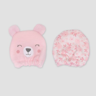 Baby Girls' 2pk Bear Mittens - Just One You® made by carter's Pink Newborn