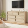 Garvee Modern Double Dresser Organizer with 7 Drawers Large Storage, Wooden Chest of Drawers for Living Room, Bedroom, Nursery, Hallway - 4 of 4