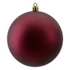 Northlight 12ct Shatterproof Matte Christmas Ball Ornament Set 4" - Burgundy - 3 of 3