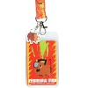 Chainsaw Man ID Lanyard Badge Holder w Pochita Rubber Pendant For Keys Keychain Orange - image 3 of 4