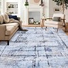 Machine Washable Rug Soft Modern Abstract Non-Slip Non-Shedding Neutral Farmhouse Rug for Living Room Bedroom - 2 of 4