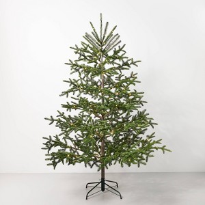 7' Pre Lit Spruce Christmas Artificial Tree - Hearth & Hand™ with Magnolia - 1 of 4