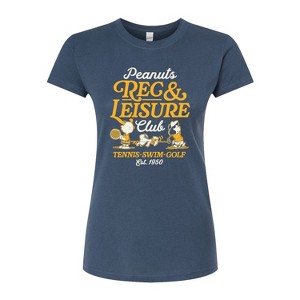 Women's - Peanuts - Rec And Leisure Club Fitted Graphic T-Shirt - 1 of 3