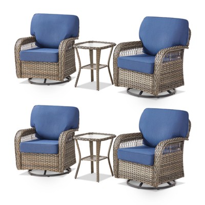 blue / gray wicker
