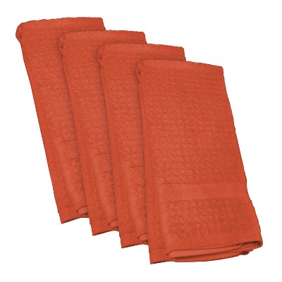 4pk Kitchen Towels Orange - Design Imports