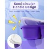 5 Pcs Snack Containers, 4 Compartment Divided Food Storage Containers, Lunchable Container for School, Work and Travel - 4 of 4