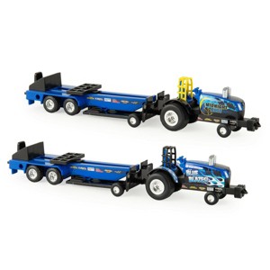 Ertl 1/64 New Holland Blue Blazes and Midnight Blue Pulling Tractors and Sleds Set 37940-SET - 1 of 3