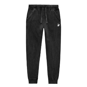 Dalix Heartly Ghost Embroidery Washed Midweight Jogger Fleece Sweatpants Soft Lounge Pant Drawstring Waistband Pockets Womens - 1 of 4