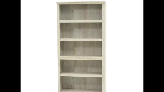 69.764&#34;Decorative Bookshelf Chestnut - Sauder: 5-Shelf Storage, Adjustable, Transitional Style, 2 of 6, play video