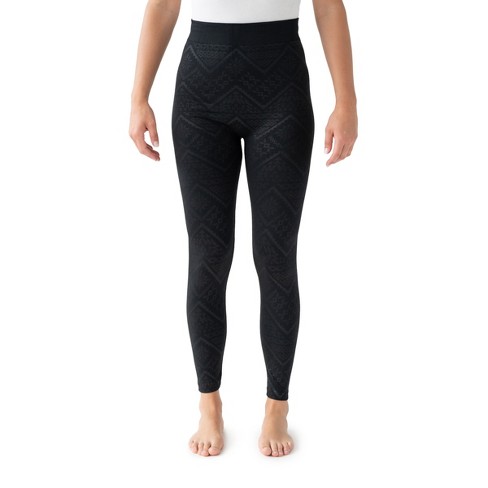 Muk Luks Women's Fleece Lined Embossed Leggings-black Snowflake 2x/3x :  Target