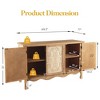 RoyalCraft Farmhouse Sideboard Buffet Cabinet Solid Wood Credenza, 3 Door Storage Console Table for Dining Room Kitchen Entryway, 49 Inch, Brown - 2 of 4