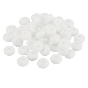 Unique Bargains Lentil Focal Cute Silicone Beads for Keychain Jewelry Making 50 Pcs - 1 of 4