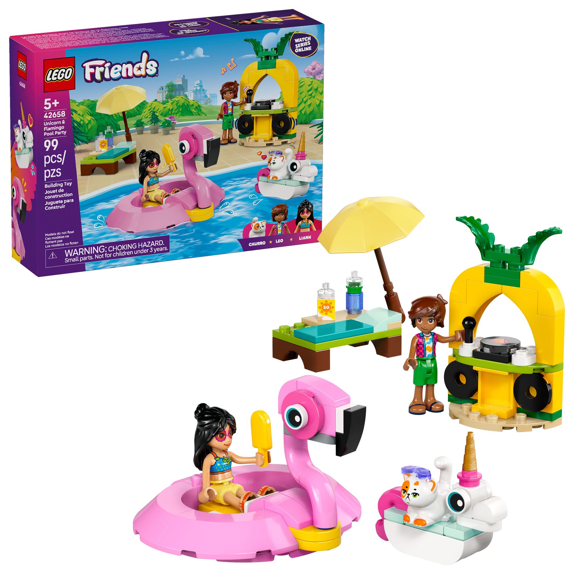 LEGO Friends Unicorn & Flamingo Pool Party 42658