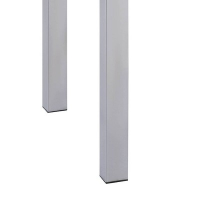 Harta 22'' White High Gloss and Chrome End Table