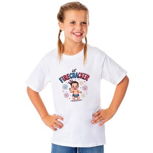 Lil' Firecracker Boys' 4th of July Short-Sleeve Funny T-Shirt - 1 of 3