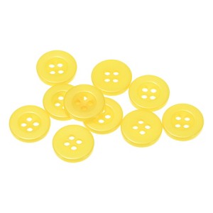 Unique Bargains Resin Snap Fastener Round Flat 4-Hole Sewing Buttons 10 Pcs - 1 of 4