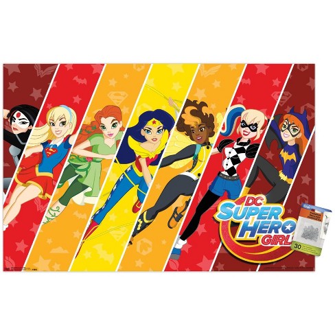 Trends International Dc Comics Dc Superhero Girls - League Unframed Wall  Poster Print Clear Push Pins Bundle 22.375 X 34 : Target