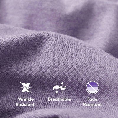 Twin XL Purple Jersey Knit Polyester Sheet Set