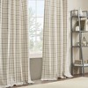 PAGED 50x84 Inch Back Tab Yarn Dyed Plaid Weave Blackout Curtains,Curtain Panels with Fleece Lining for Living Room,Bedroom - 2 of 4