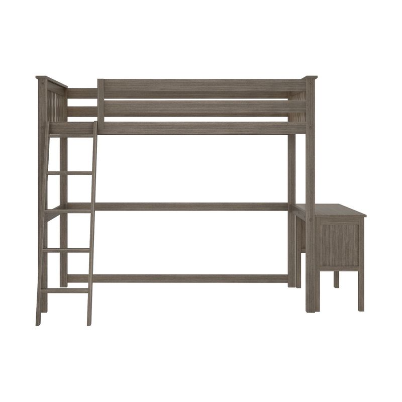 Max & Lily Twin-Size High Loft Bed with Desk, 3 of 7